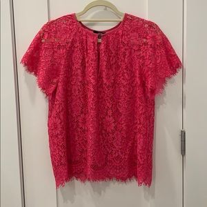 JCrew Short Sleeve Lace Top
